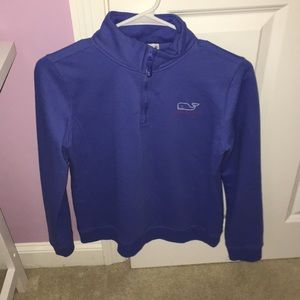 Periwinkle blue half zip sweatshirt